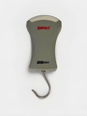 Rapala 25lb Fishing Scale With 25 Inch Enclosed Tape Measure Grey Tackle Box